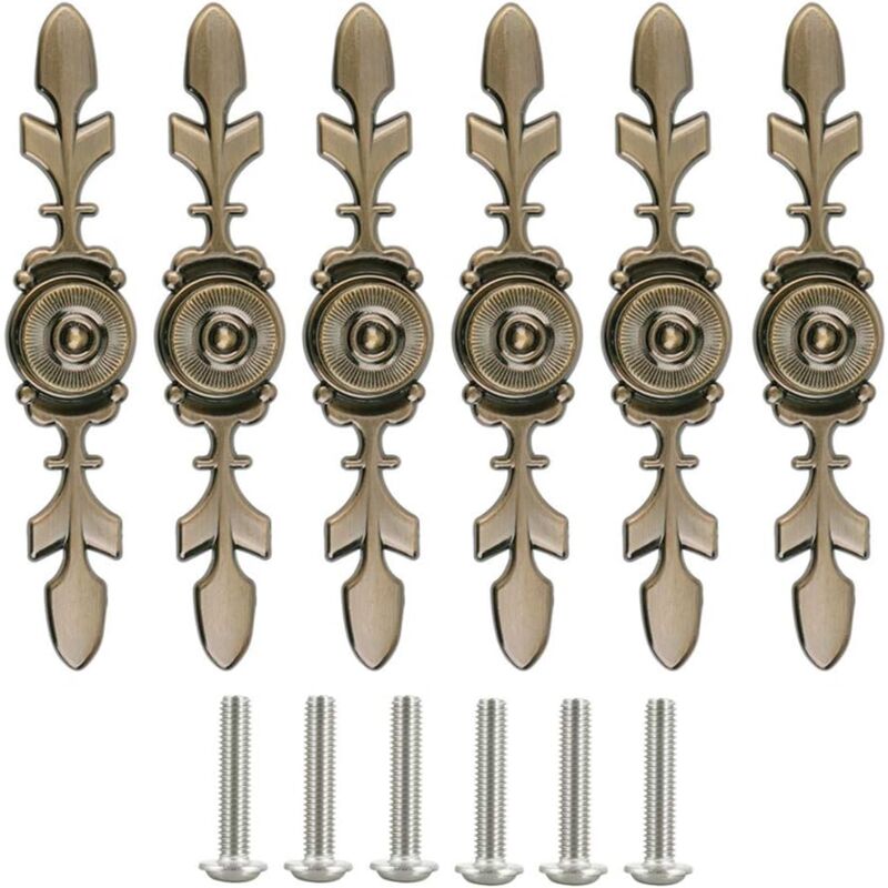Alovez - Boutons et poignées de meubles,6 Pièces Boutons de Porte Bouton de Tiroir Poignee de Meuble Tirage pour Armoire avec Vis