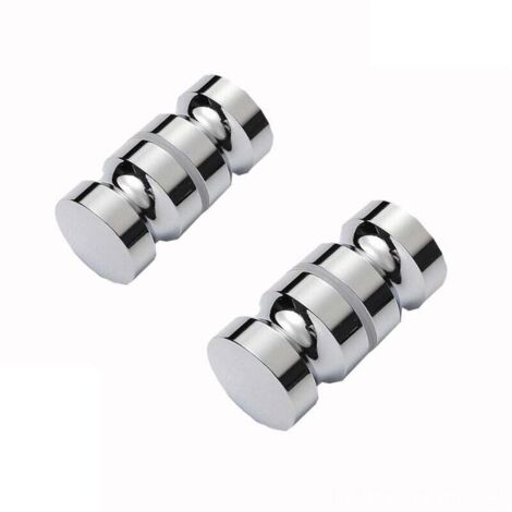 Boutons Inox de Porte de Douche Coulissante Poignées de Porte de Douche en Verre pour Salle de Bain Cuisine Maison Bureau Hôtel 2 Paires