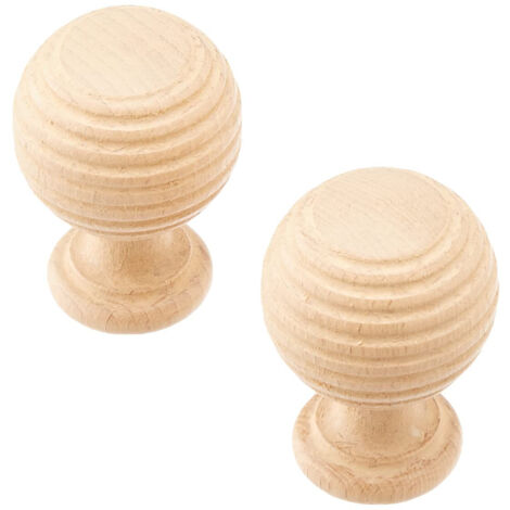 Boutons Meuble Bois - Lot de 2 - Style Rustique