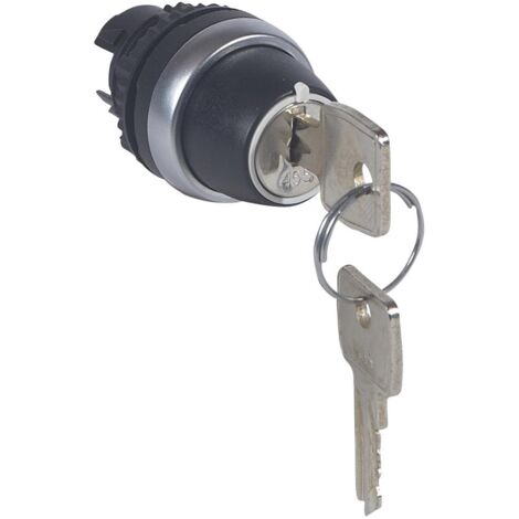 Boutons tournants 2 ou 3 positions fixes pour têtes non lumineuses Osmoz - type de boutons - Bouton AVEC CLÉ 2 positions rappel au centre 45 degrés