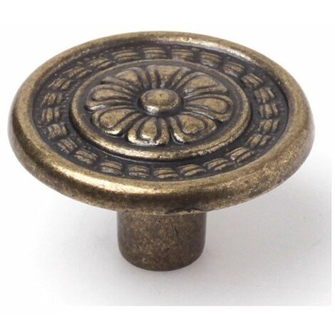 Boutons Zamak Vieux Laiton D30 Design Intemporel, Finition Vieux Laiton - Reunion Industrial