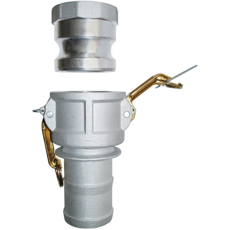 Raccord à cames type pompier en aluminium, F26x34, ø 25, 10 bars, avec joint nbr - Boutté