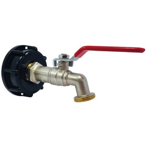 Boutte Adaptateur plastique pour cuve 1000L avec robinet laiton