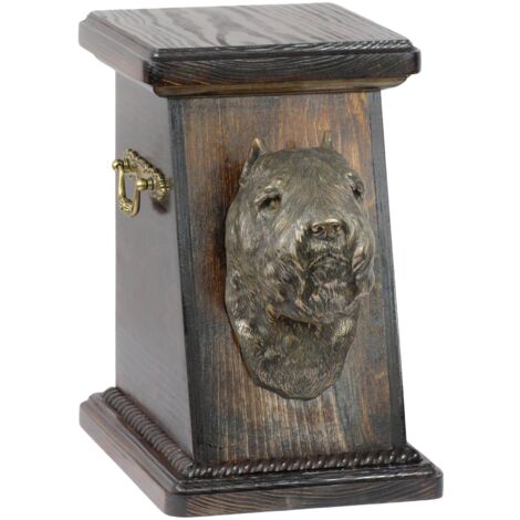 Bouvier des Flandres - Urne pour cendres de chien, urne élégante avec statuette, urne funéraire avec buste de chien par Art-Dog