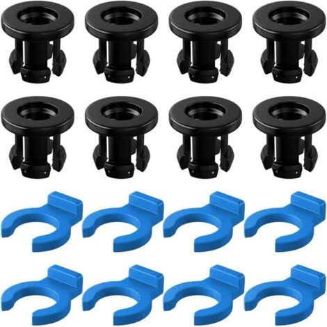 Bowden Tube Clamps & 8 Hose Clamps for Creality Micro Swiss All-Metal Hot End 3D Printer - Black + Blue MUMU