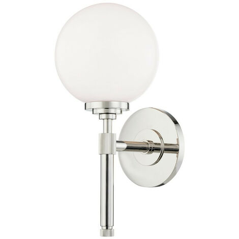 Bowery 1 staffa bagno luce nichel lucido, vetro