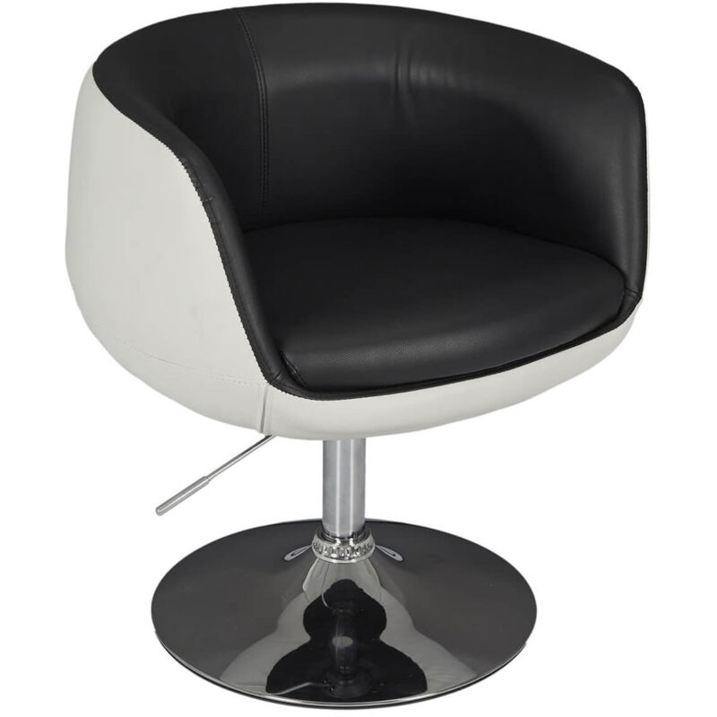 Altobuy - BOWL - Fauteuil Pivotant Simili Cuir Bicolore