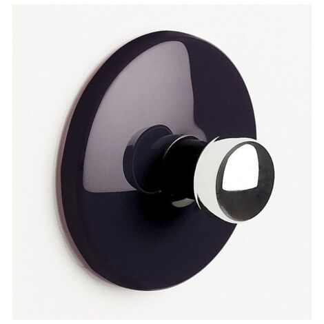 BOWL Gancho de pared para toallas negro y plateado Spirella