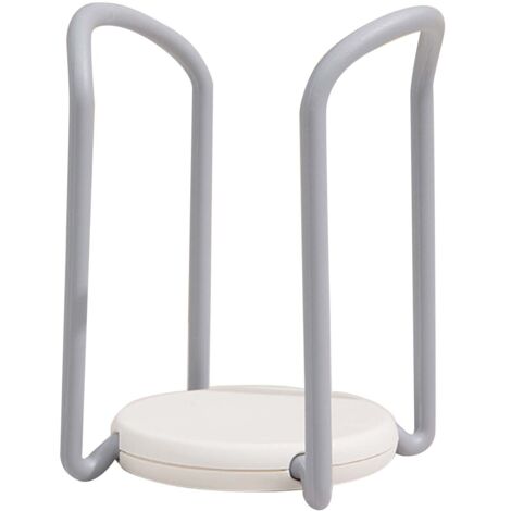 Bowl Organizer Multiple Functional Retractable Dish Drying Rack for Kitchen Counter Grey and White