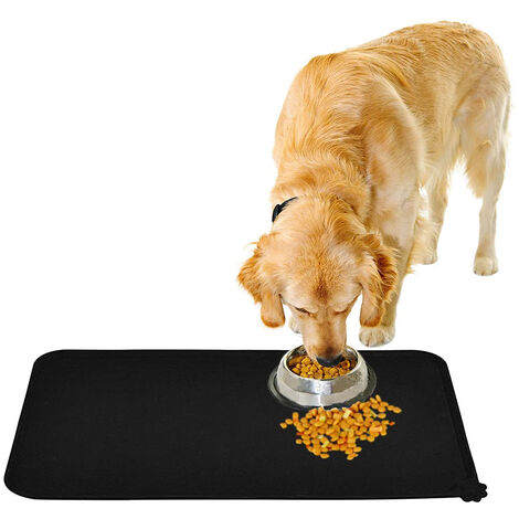 Silicone Pet Food Mat Waterproof Dog Bowl Mat Cat Pad Feeding Placement  Tray to Stop Food Spills and Water Messes Out to Floor
