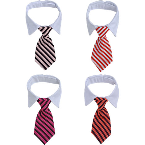 Bowtie - Adjustable Pet Necktie Collar for Cats and Dogs - Grooming Accessory - 4 Pieces