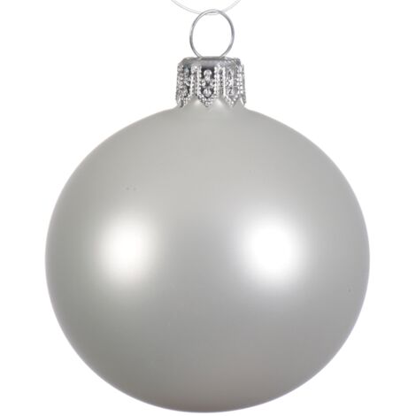 Box 4 Palline Vt Bianco neve Opaca 10 Cm