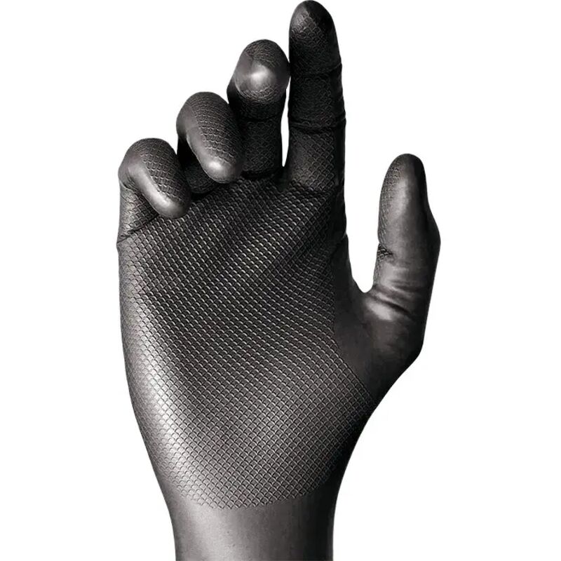 Image of Juba - Schachtel mit 50 Einmalhandschuhen aus schwarzem Nitril, puderfrei, Größe 9