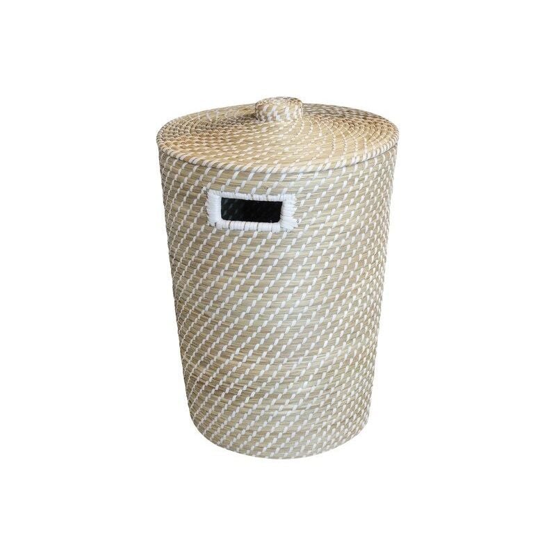 Panier à linge fibre végétale Phuket, naturel, 40 x 52 x 40 cm - Box&beyond