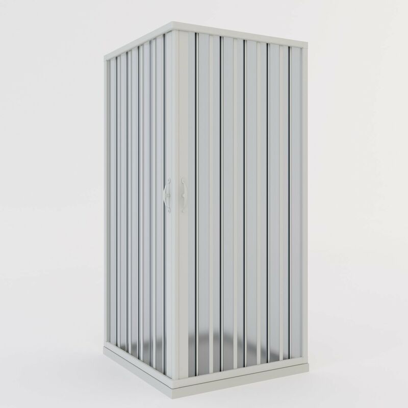 Box Cabina Doccia A Soffietto In Pvc Cm H 185 Con Apertura Centrale...