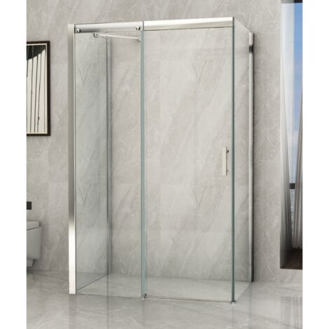 Box Cabina Doccia in Cristallo 8 mm Tre 3 Lati Porta Scorrevole - Misura Box 3 Lati 90x130x90
