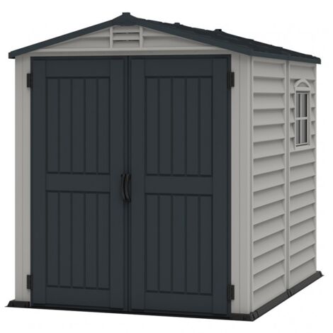 Box Casetta in Resina PVC Resistente 187x190 per Giardino con Pavimento