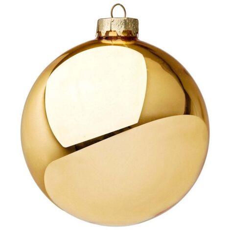 Box Da 6 Palline Di Natale Oro 8 Cm