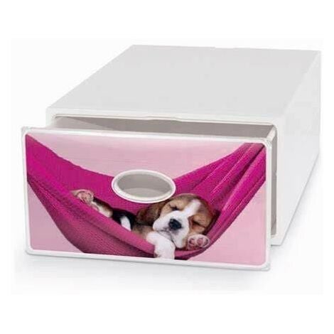 Box deco Domoliving qbox large pets bianco 15 x 28 x 40 cm