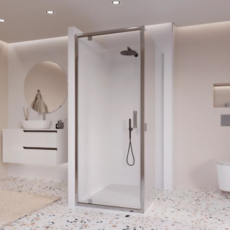 Box doccia 2 lati porta battente trasparente h195 adele, misura 70x80
