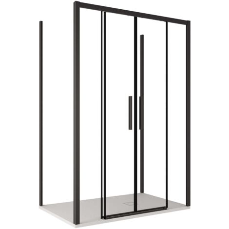 Box Doccia 3 Lati 2 Ante Scorrevoli in Cristallo Trasparente 6mm H195 Bonussi Eliane 70x140x70 cm