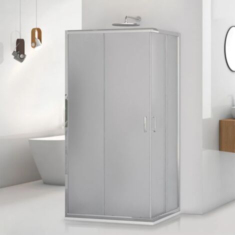 Box doccia 3 lati 70x100x70 cm doppio scorrevole vetro stampato  Tay