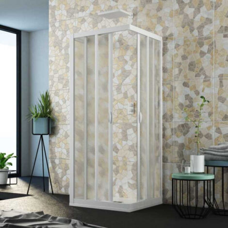 Box Doccia 3 Lati 75x75x75 CM in Acrilico con apertura centrale