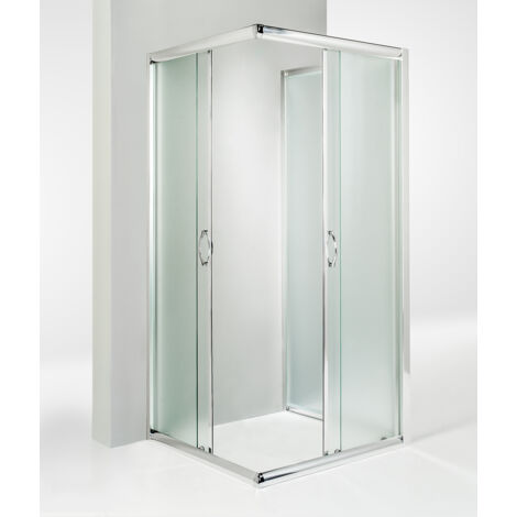 Box doccia 3 lati porta scorrevole 60x60x60 cm opaco
