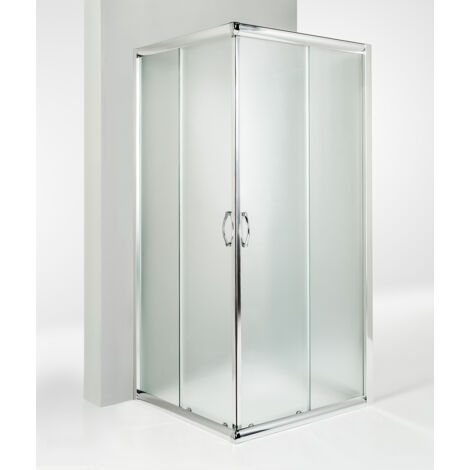 Box doccia 3 lati porta scorrevole 80x80x80 cm opaco