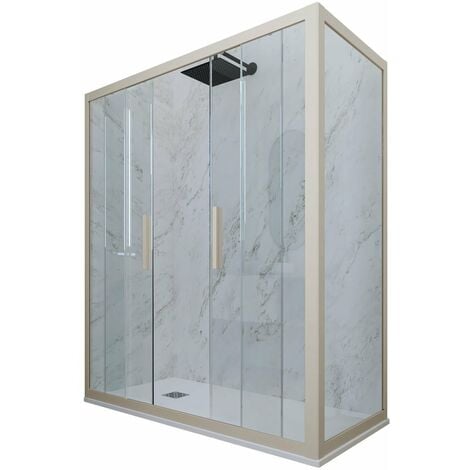 Box doccia 70x120 2 ante scorrevole h 200 Champagne Glam Duo