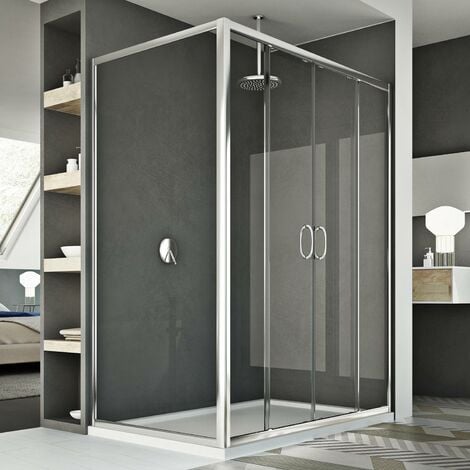 Cabina Doccia 70 X 120.Box Doccia 70x120 Cm H185 Trasparente Mod Replay Duo 2 Ante