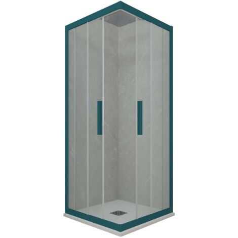Box doccia 70x75 angolare scorrevole Verde Night Watch h 200 Kolors