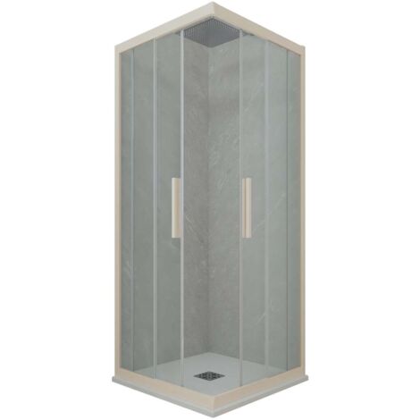 Box doccia 70x80 angolare scorrevole Champagne h 200 Kolors