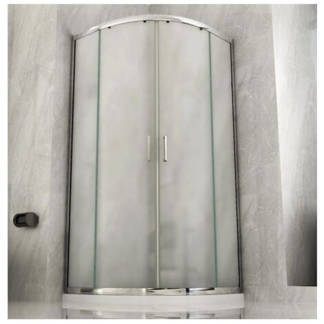Box Doccia 70x90 Vetro Opaco 80x80 90x90 Semicircolare 6mm Scorrevole 190 - Misura Semicircolare 80x80