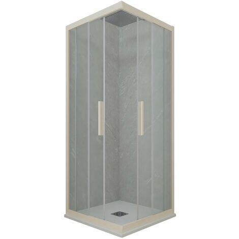 Box doccia 75x110 angolare scorrevole Champagne h 200 Kolors