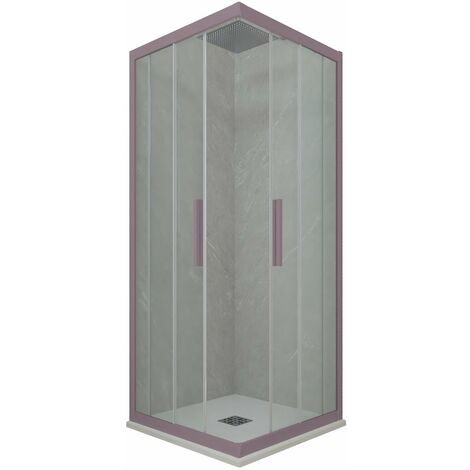 Box doccia 75x110 angolare scorrevole Lavanda h 200 Kolors