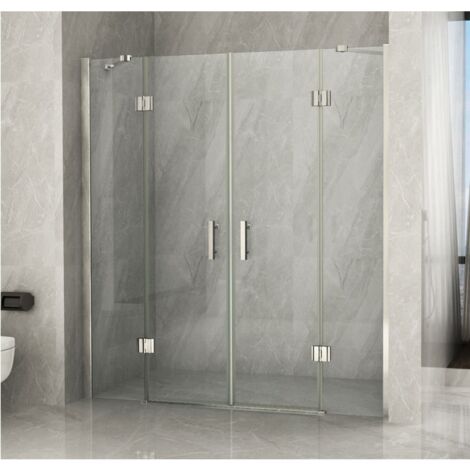 Box Doccia 8 mm 80 90 100 110 120 140 2 Ante Battenti Cristallo - Misura Box Nicchia 80+90