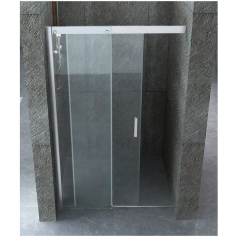 Box Doccia 8 mm Nicchia Anta Scorrevole in Cristallo Lato 90 100 110 120 130 140 - Misura Box Nicchia 140