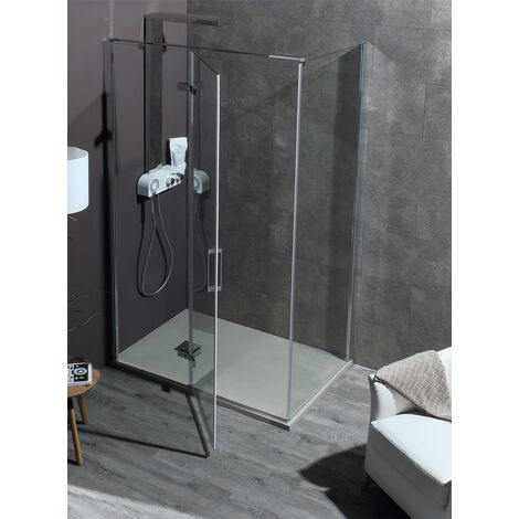 Box doccia 8MILL in cristallo 8 mm trasparente 80x130 con profilo