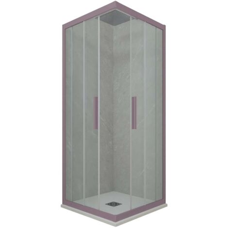 Box doccia 90x100 angolare scorrevole Lavanda h 200 Kolors