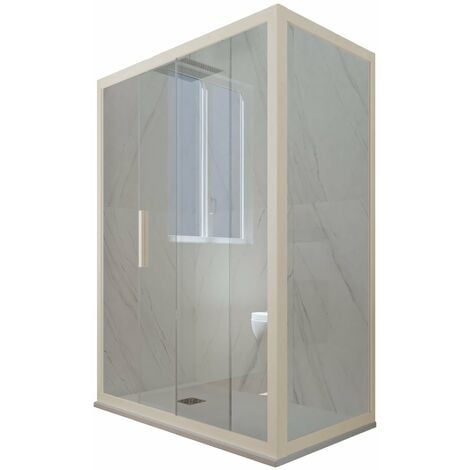 Box doccia 90x120 1 anta scorrevole h 200 Champagne Deco Duo