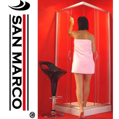 Box doccia 90x90 con diverse fantasie di vetro  Vetro puntinato