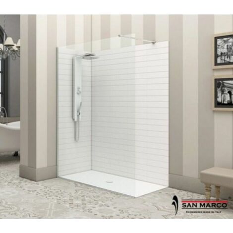 Cabina Doccia San Marco.Box Doccia A Parete Fissa Minimal Walk In Silver Spessore 6 Mm Cm 60 Fb Sg1 6 60 Sil