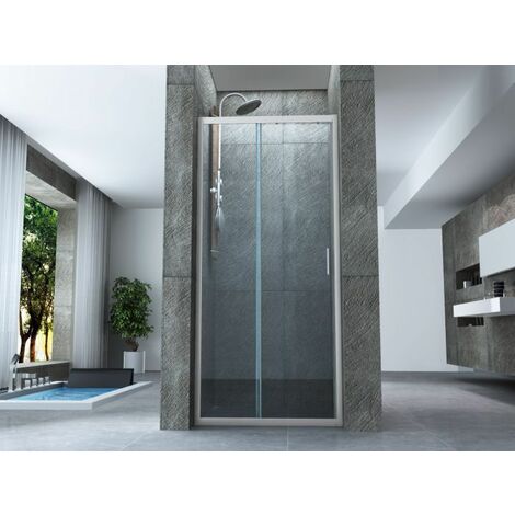 Box doccia a parete in vetro con 1 anta scorrevole modello CAMELIA 119xH190 cm