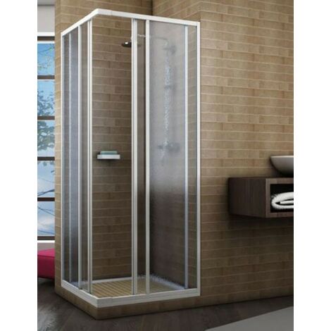 Cabina doccia 80x120 Acril con porta scorrevole e parete fissa, Arcshop