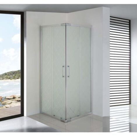 BOX DOCCIA ANGOLARE 69/79X89/99H185CM SATINATO A R