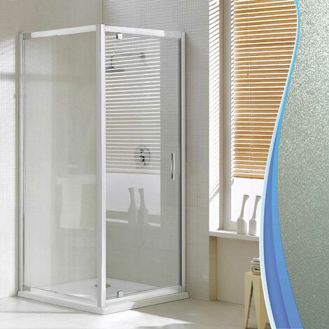 Box Doccia Angolare 70x80 cm 1 Anta Battente in Cristallo Opaco 6mm H198 Fosterberg Aalborg Duo