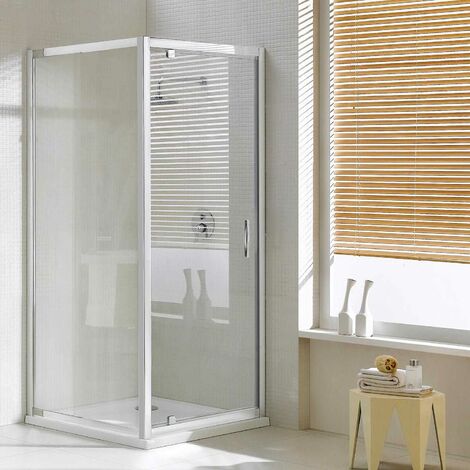 Box Doccia Angolare 70x80 cm 1 Anta Battente in Cristallo Trasparente 6mm H198 Fosterberg Aalborg Duo