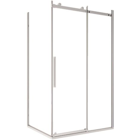 Box Doccia Angolare 80x130 cm 1 Anta Scorrevole in Cristallo Trasparente 8mm H195 Bonussi Elise 3.0