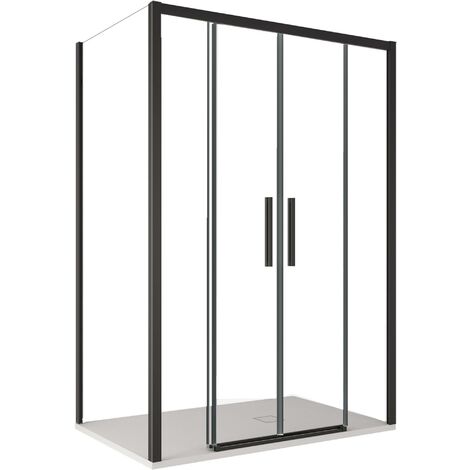 Box Doccia Angolare 80x160 cm 2 Ante Scorrevoli in Cristallo Trasparente 6mm H195 Bonussi Eliane